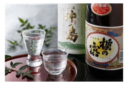 吟醸　沖ノ島・ 楢の露1.8L　2本セット【勝屋酒造】_KA1289