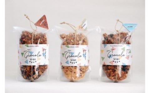 ザクザク！手作りグラノーラ 400g×3種【Uiqo】_KA1121