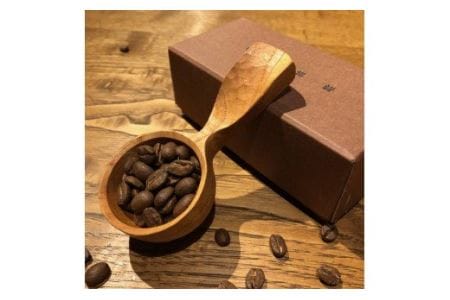 手彫りの珈琲さじ（木材：ｳｫﾙﾅｯﾄ）【GOODWOOD WORKS】_KA0043