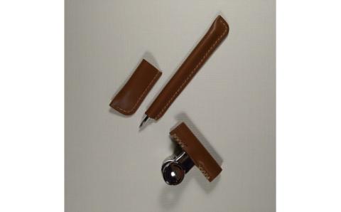 革職人が作るレザーボールペンカバー＆クリップセット【Cafe&Leather Dii】_HA0958