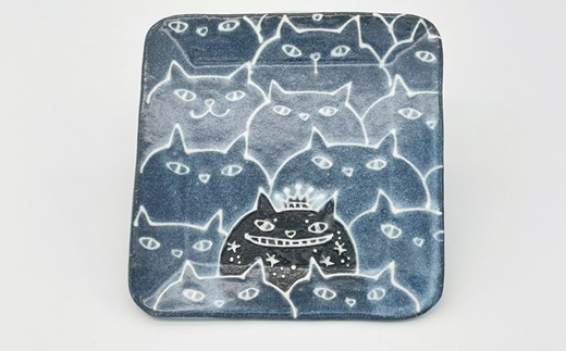 星猫キングを探せ 角皿 small【716】_HA1722