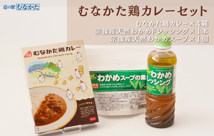 【道の駅むなかた】むなかた鶏カレー 定番メニューセット_HA1839
