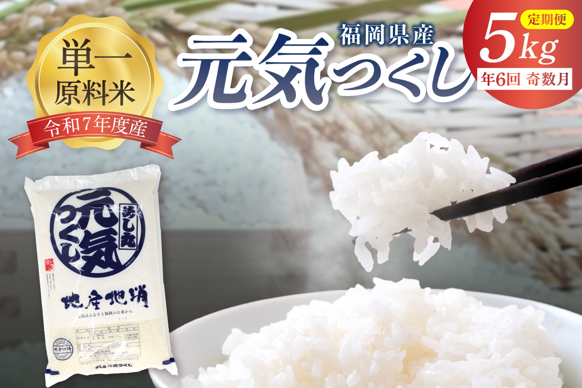 令和7年産 【定期便/年6回】「元気つくし」5kg【ほたるの里】_HB0204