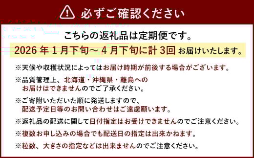 【3回定期便】あまおう 3パック