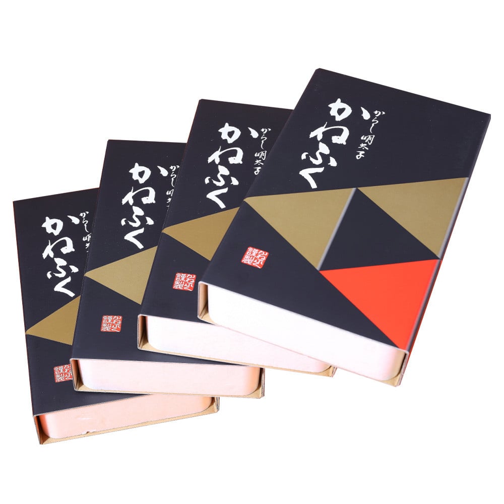 かねふく ＜無着色＞ 辛子明太子 一本物 1.6kg (400g×4箱)