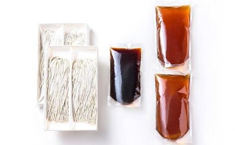 蕎麦処 やす武 冷凍 手打ち そば (ざる蕎麦 & かけ蕎麦) 計4人前