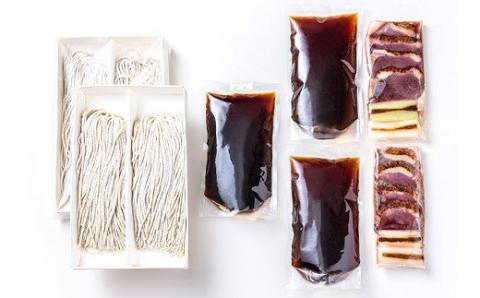 蕎麦処 やす武 冷凍 手打ち そば (鴨せいろ & ざる蕎麦) 計4人前