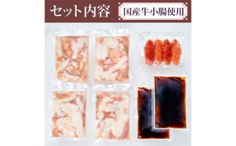 【9月30日で受付終了】もつ鍋・明太子セット 牛もつたっぷり800g！大容量8人前(あごだし醤油味) もつ鍋セット やまやの明太子付き！