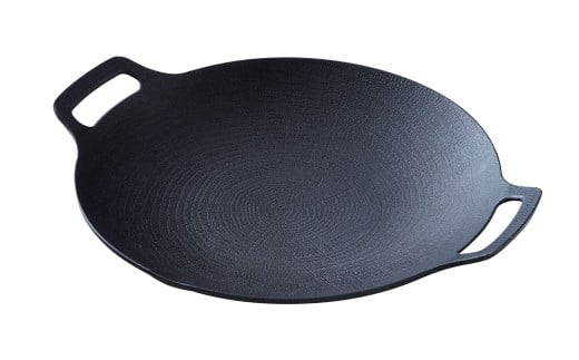 鉄板マルチグリドル 29cm SET （ディープタイプ） ／ 収納ケース付き 木製グリップ付き 鍋敷き付き マルチグリドル マルチグリドルパン グリルパン マルチグリル 丸形 鉄板 グリルプレート セット 福岡県 太宰府市