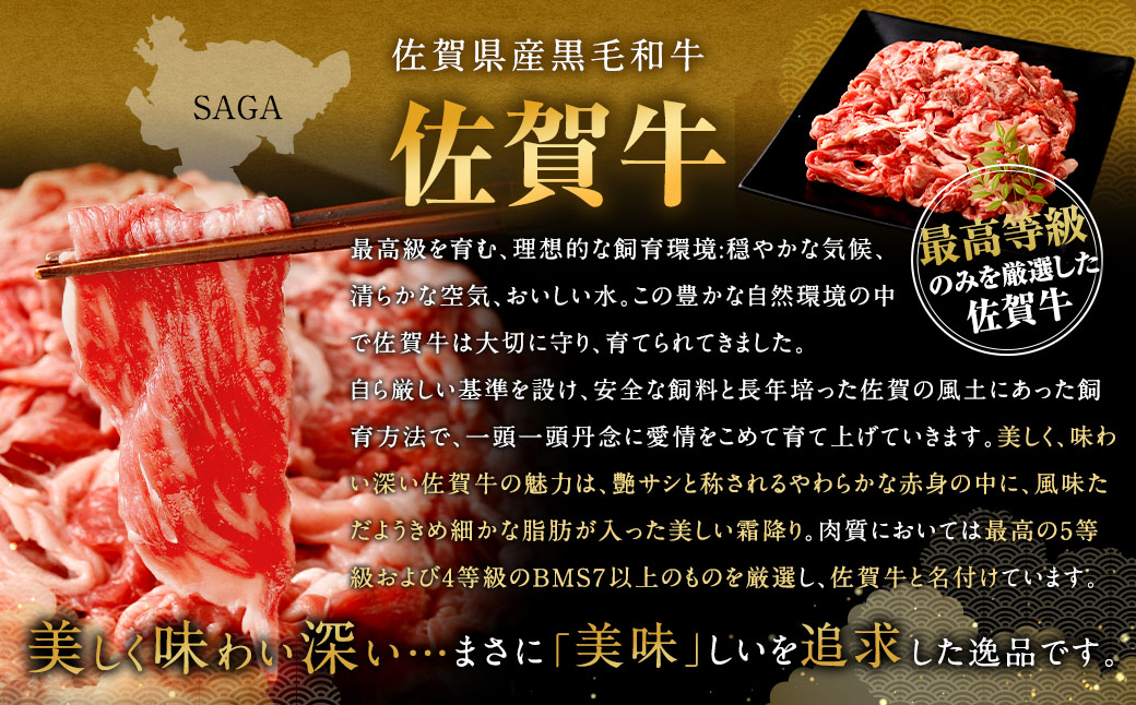 博多和牛スライス（モモ）400g×2P＋佐賀牛切り落とし400g