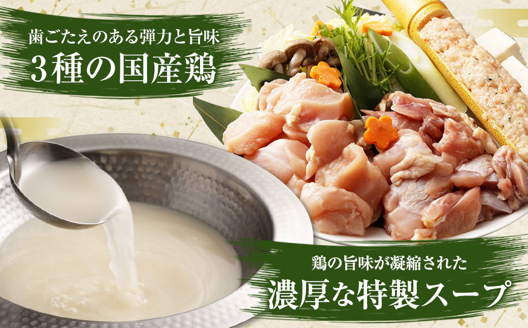 ハーブ育ちチキン使用！ 水炊き 8人前 ＆【国産冷凍生餃子(ラー麦使用)】 大きめ餃子 100個