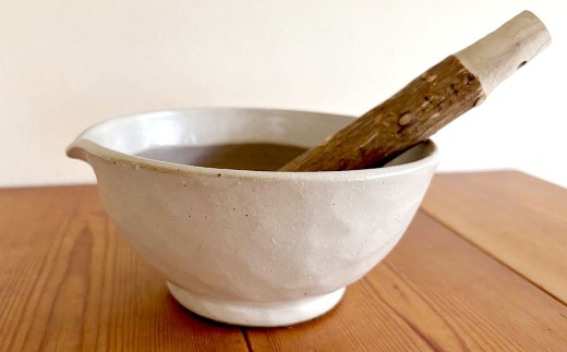 お手入れカンタン！溝無しすり鉢【乳白・黒】