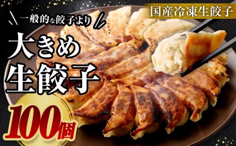 【国産冷凍生餃子】大きめ 餃子 100個 計2kg ラー麦 ぎょうざ 冷凍