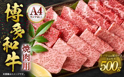 博多和牛 焼肉用 500g 肉 牛肉 バラ ロース モモ 福岡 太宰府