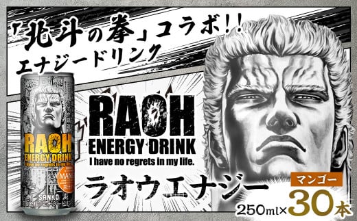 ラオウエナジー マンゴー 1ケース／30本入り 「北斗の拳」コラボ 250ml×30本