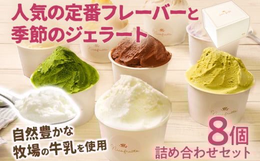 人気の定番フレーバーと季節のジェラート 詰め合わせセット 8個
