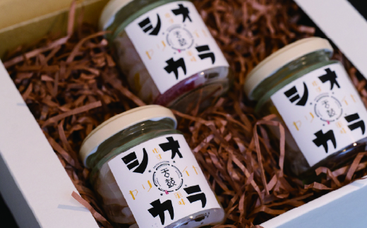 『舌鼓』玄界灘産ヤリイカのゆず塩辛【冷凍】瓶詰め　100g×3本　計300g[G4466]