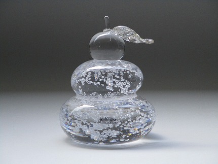 マルティグラスガラス置物　きらりもち[F4504]