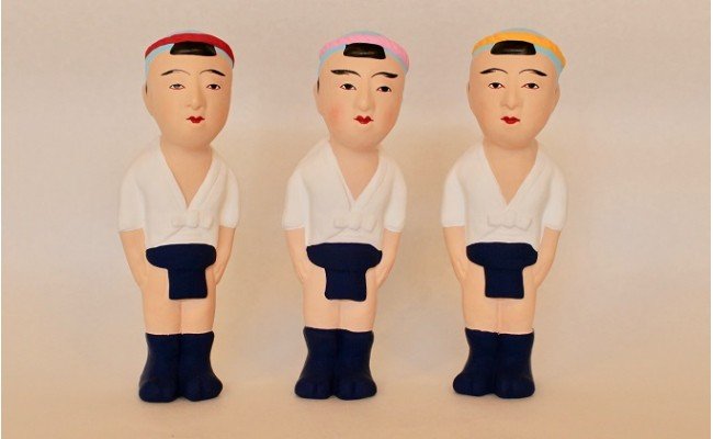 津屋崎人形　山笠ごん太３体セット[G0528]