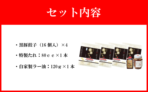 これぞ餃子!!九州産黒豚餃子詰合せ(福津の極み認定商品)＆自家製ラー油[F4383]