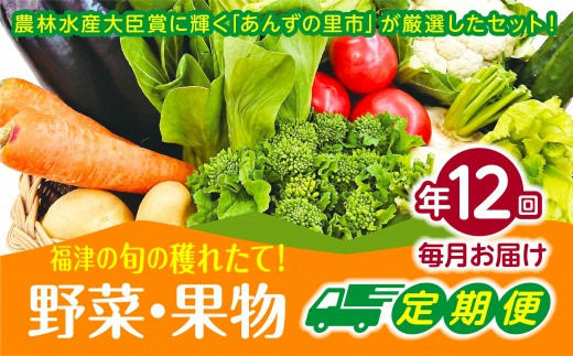 【年12回毎月】穫れたて!旬の野菜・果物定期便★あんずの里【随時開始】[G7010]