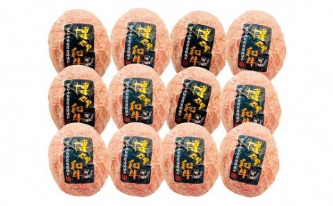 博多和牛生ハンバーグ　150g×12パック　合計1.8kg[F4509]