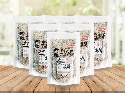 塩工房野次馬★有名芸人お勧めの塩「美味塩っ胡」袋入り6個[F2038]