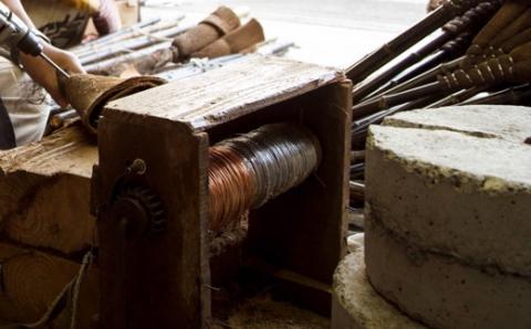 キ乃シタ 本棕櫚箒まごころ半柄 （半柄約88cm） ／ 箒 ほうき 棕櫚箒 ホンシュロホーキ うきは市