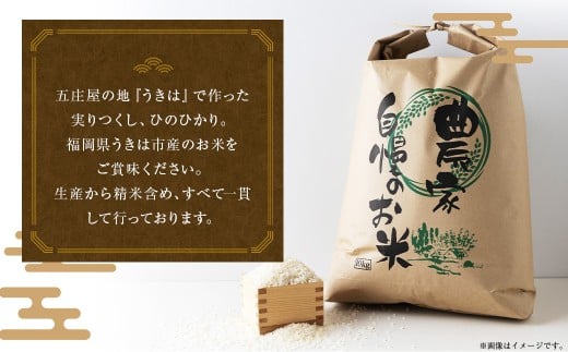 五庄屋の地で作った お米 白米 食べ比べセット（ 実りつくし ・ ひのひかり ）各4.5kg 計約9kg 米 ご飯 国産 九州産 福岡県 うきは市 【2026年1月下旬発送開始】