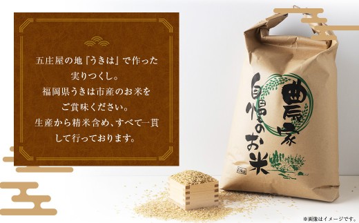 五庄屋の地で作った お米 実りつくし 玄米 30kg 米 ご飯 国産 九州産 福岡県 うきは市 【2026年1月下旬発送開始】