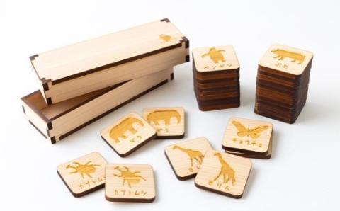 薪ストーブ＆木工 木ん家 九州産ヒノキの木製 神経衰弱 (15種×30枚入) 手作り おもちゃ 玩具 木 木製 ヒノキ カードゲーム ゲーム 知育玩具 九州 福岡県 福岡 ふくおか うきは市