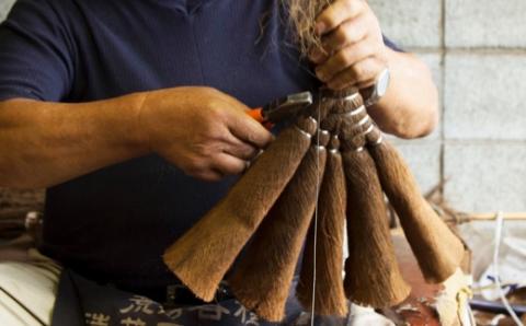 キ乃シタ 本棕櫚箒まごころ長柄 （長柄約126cm） ／ 箒 ほうき 棕櫚箒 ホンシュロホーキ うきは市