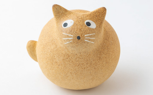 陶・染 きとゆ工房 動物オブジェシリーズ(丸ネコ) 猫 ネコ ねこ オブジェ インテリア オリジナル 手練り コンパクト 置物 陶器 陶製 動物 どうぶつ アニマル 九州 福岡県 福岡 ふくおか うきは市