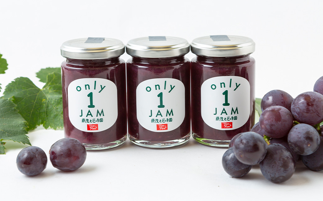 原茂之巨峰園 Only1JAM (まるごと巨峰) 150g×3本