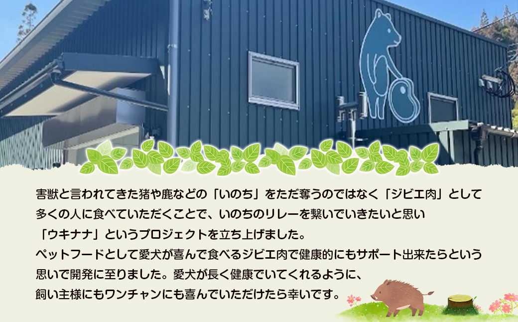 【ペットフード】無添加天然猪肉のジャーキー 60g×3パック