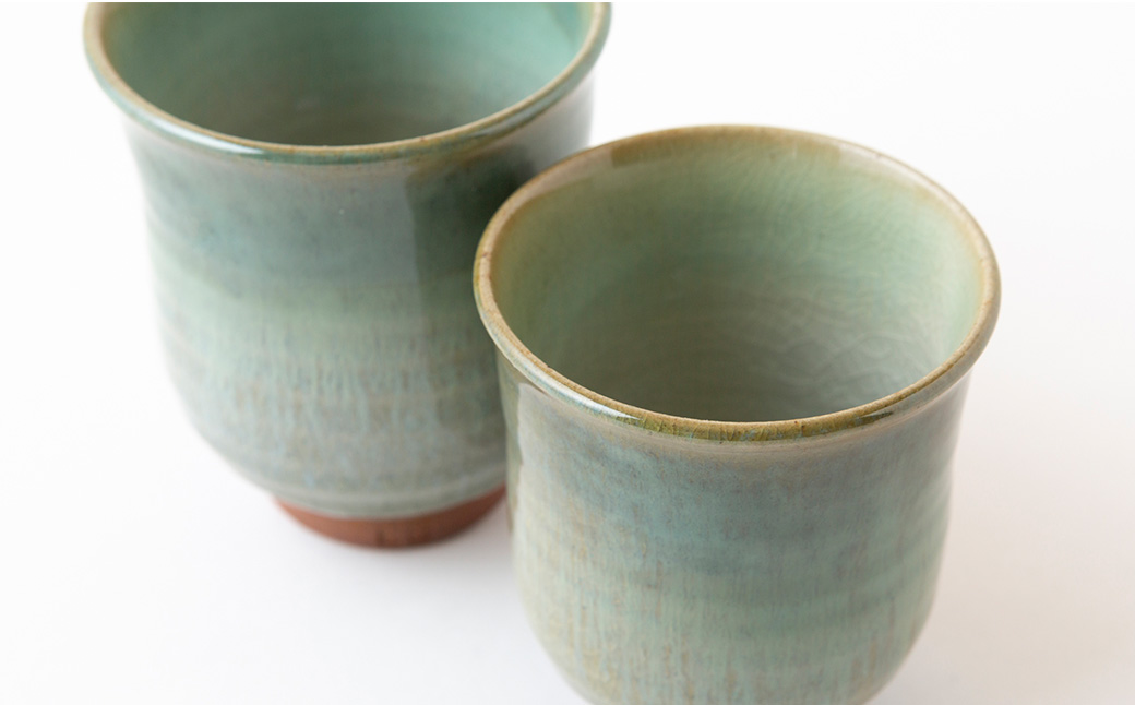 田中窯元 夫婦湯呑 湯呑み ゆのみ コップ 焼き物 陶器 結婚祝い お祝い プレゼント 福岡県 うきは市