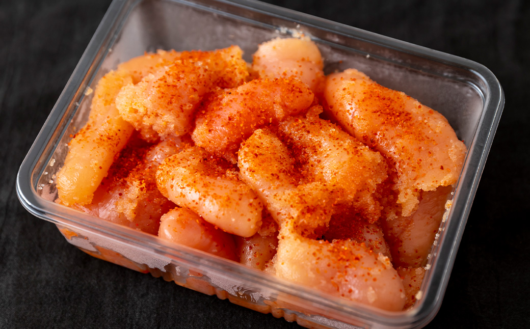 【辛子明太子】福岡の味 美美粒「無着色」上製切子 1kg (500g×2)