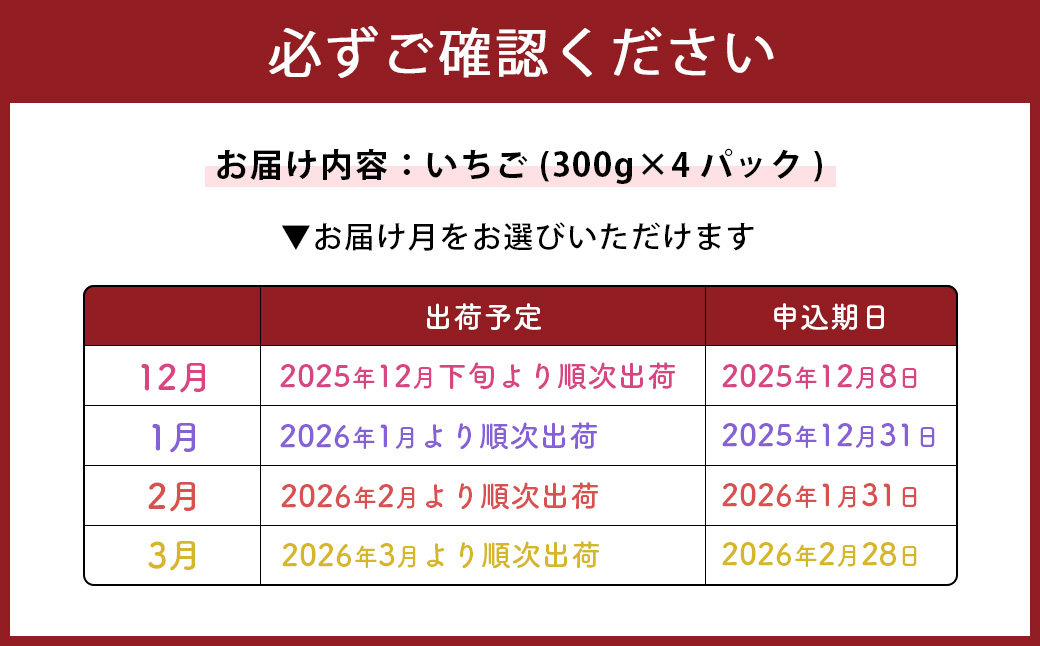 千年いちご あまおうイチゴ (300g×4パック) 12月お届け あまおう いちご イチゴ 苺 フルーツ 果物 冷蔵 送料無料 福岡県 うきは市 【2025年12月下旬より順次発送予定】