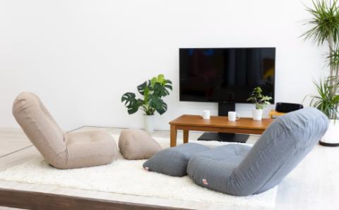 九州イノアック ゆったり寛げる『大人の贅沢座椅子』(クラウディグレー) リクライニング機能付き 座椅子 椅子 いす 低反発 高反発 ウレタン 大きめサイズ リクライニング 家具 インテリア 九州 福岡県 うきは市