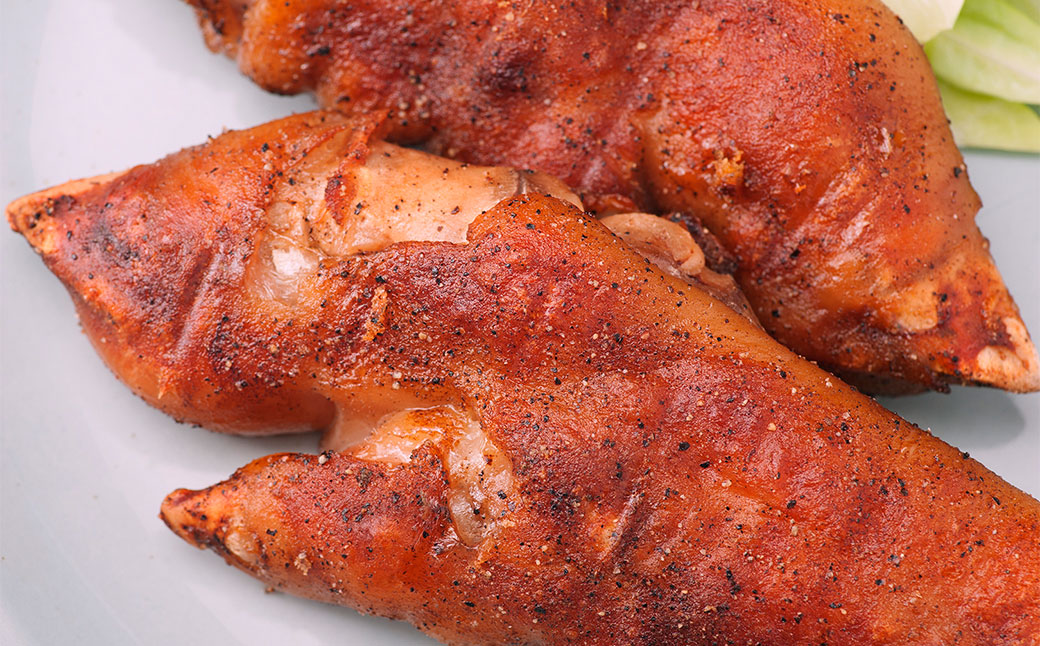 山歩 みのう豚足 しお味 （2本入×4袋） 豚足 とんそく トンソク 豚肉 ハーフカット おかず おつまみ 加工食品 豚足専門店 お取り寄せ 福岡県 うきは市