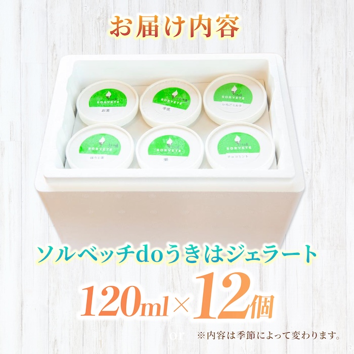 【果樹園が作る】素材の味を楽しめる 旬のジェラート 120ml×12個セット【ソルベッチdoうきは】着色料不使用 ノンホモ牛乳使用 ジェラート アイス 旬 スイーツ 詰め合わせ セット シャーベット ミルク フルーツ デザート