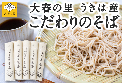 大春の里 うきは産こだわりのそば (乾蕎麦麺 200g (100g×2) 5袋入り) ソバ 蕎麦 そば 麺 乾麺 麺類 福岡県 うきは市