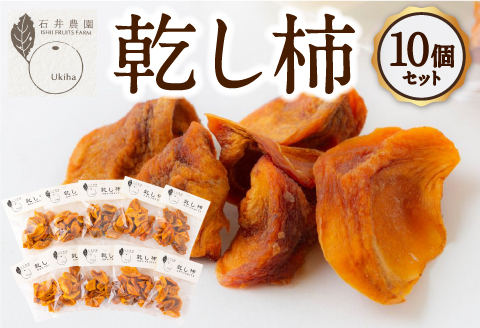 石井農園 乾し柿 70g入り×10個セット ドライフルーツ 柿 かき カキ 乾燥柿 富有柿 スイーツ お菓子 果物 フルーツ 福岡県 うきは市