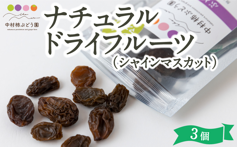 中村柿ぶどう園 ナチュラルドライフルーツ (シャインマスカット) 約40g×3個