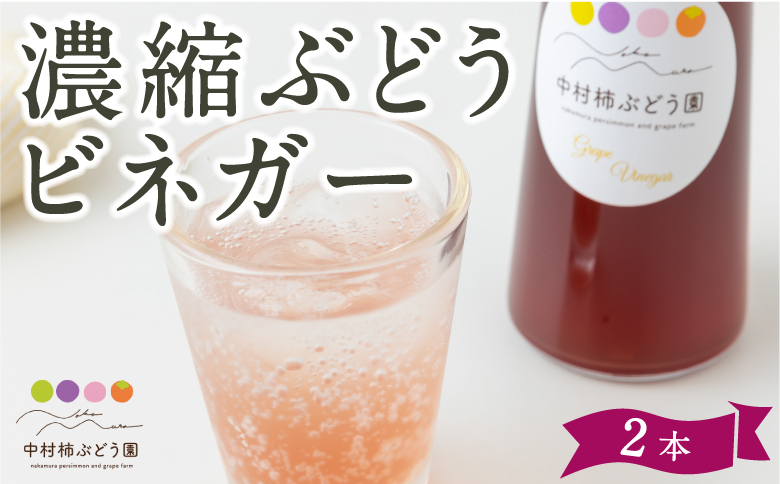 中村柿ぶどう園 濃縮ぶどうビネガー 300ml×2本  フルーツビネガー 果実酢 フルーツ酢 お酢 酢 ビネガー 濃縮タイプ 飲料 福岡県 うきは市