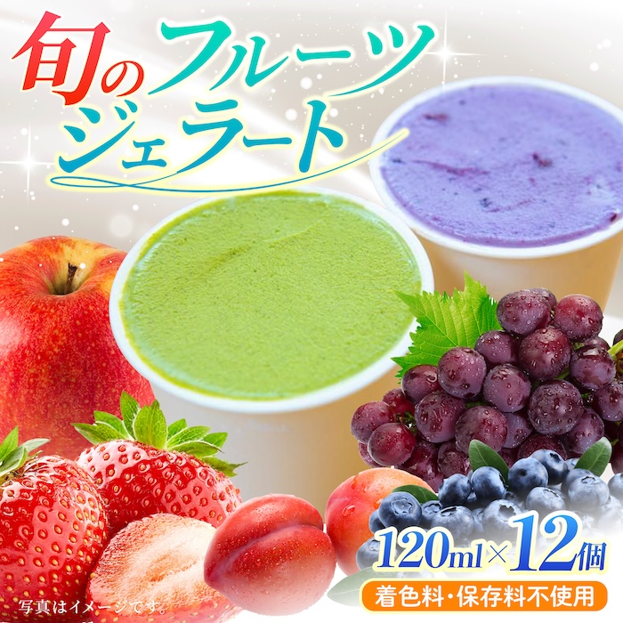 【果樹園が作る】素材の味を楽しめる 旬のジェラート 120ml×12個セット【ソルベッチdoうきは】着色料不使用 ノンホモ牛乳使用 ジェラート アイス 旬 スイーツ 詰め合わせ セット シャーベット ミルク フルーツ デザート