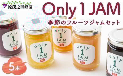 原茂之巨峰園 Only１JAM 季節のフルーツジャムセット (5本) ジャム フルーツ うきは市