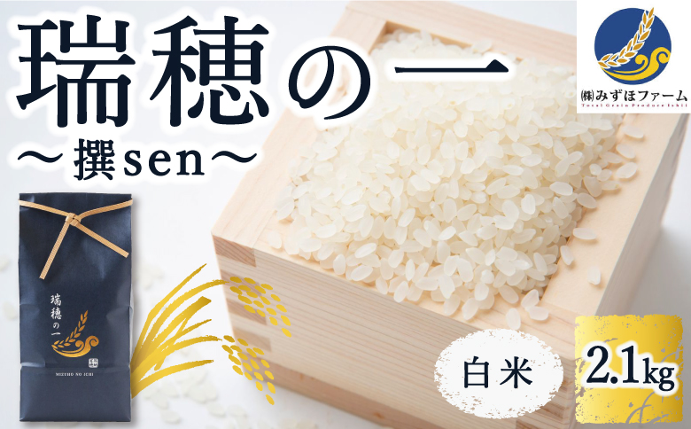 みずほファーム「瑞穂の一 “撰sen"」白米2.1kg 2024年10月20日月より順次出荷予定