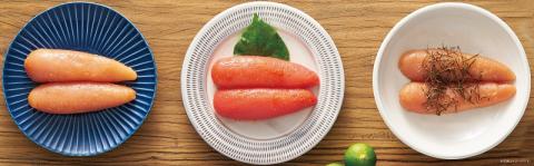 M271〈山口油屋福太郎〉めんたい三昧500g（中辛200g・昆布150g・ゆず150gセット）