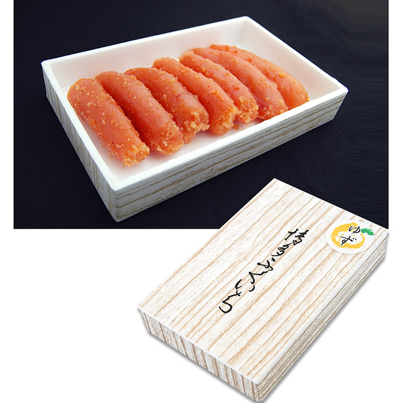 M644 〈博多ふくいち〉 無着色ゆず 辛子明太子 中切れ 400g